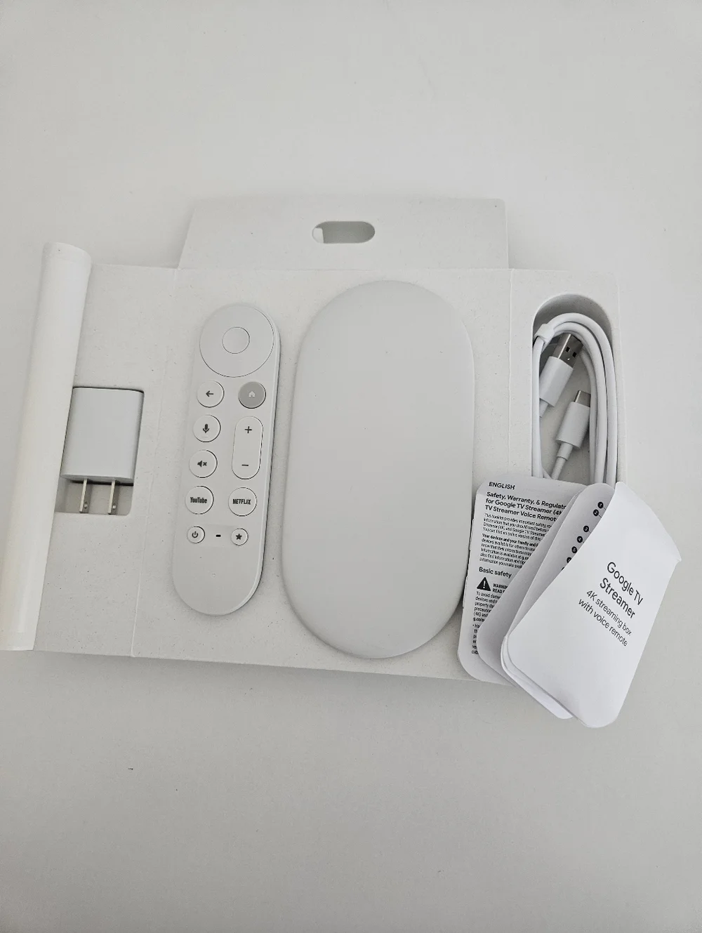 Google | TV Streamer 4K HDR Fast Streaming Device 32 GB Porcelain White Media